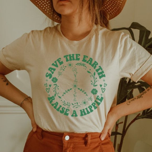 Save The Earth Raise A Hippie Tee - Picture 1 of 4